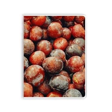 Imagem de Caderno com imagem de ameixa de frutas frescas e temperadas Diário capa macia