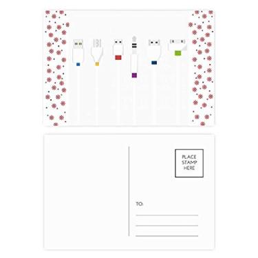 Imagem de Tomada de tomada de carregamento, padrão de cabo de Natal, Natal, celebração, cartão postal Blessing Mailing Card