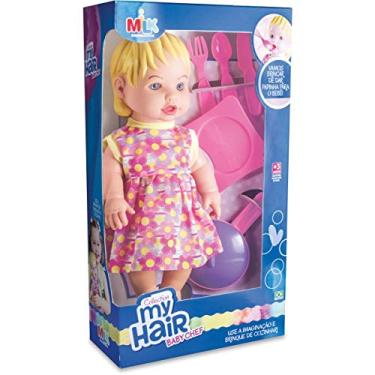 Imagem de Boneca My Hair Baby Chef com Acessórios Milk