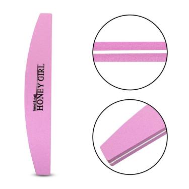 Imagem de Kit 10 Lixa Polidora Buffer Bumerangue Unhas Gel Honey Girl