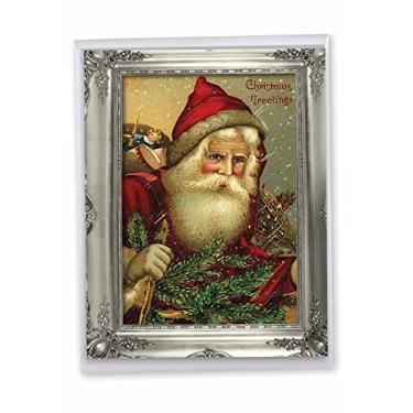 Imagem de MP-vintage Christmas BCC, Jumbo Picture-Perfect Santas J1746DXSG, 1 Jumbo Christmas Card & Enve. (J1746DXSG)