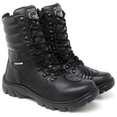 Imagem de Bota Coturno Motociclista Masculino Cano Alto Cadarço Militar-Masculino