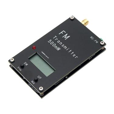 Imagem de shamjina Módulo Transmissor FM Digital 76~108.0MHz Sem Entrada de Mic SMA Rosca Externa Orifício Interno Interface de Áudio de 3,5mm Longo Alcance Display LCD