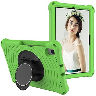 Imagem de Capa para tablet Para a guia Samsung Galaxy A 10.1 2019 SM-T510 / T515 Caso da tabuleta Crianças Captura protetora à prova de choque com suporte leve e durável de rotação, alça de ombro Estojo Proteto