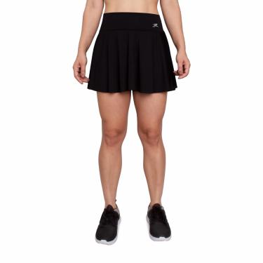 Imagem de Short Saia Solid Basic Muvin – Feminino - Boa Respirabilidade – Alta Elasticidade – Sustentação - Corrida – Academia – Fitness – Running - Toque Suave (BR, Alfa, M, Regular, Regular, Preto)
