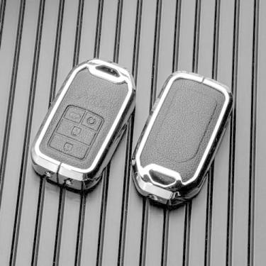 Imagem de LAVIYE Couro Car Remote Key Fob Cover Case Holder, para Honda CRV CR-V Fit Civic Accord HR-V HRV City Odyssey XR-V Acessórios Chaveiro
