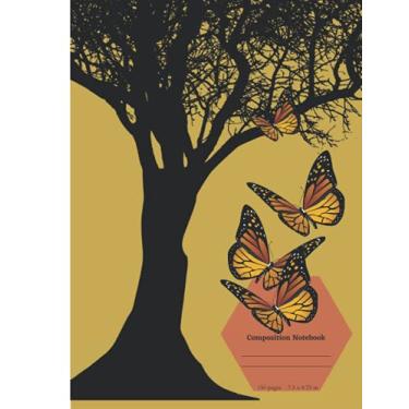Imagem de |Butterfly Composition Notebook: Vintage Butterfly Illustration Composition Notebook for girls | Retro Vibes|: 150 Pages, 7.5 x 9.75 inches Beautiful vintage butterfly design illustration