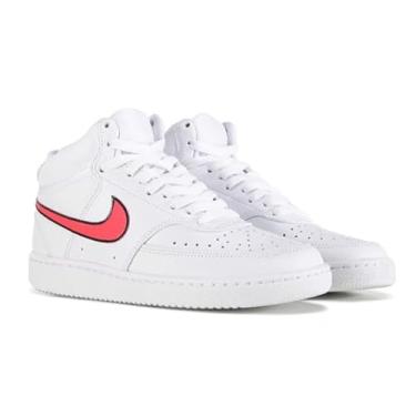 Imagem de Nike Court Vision Feminino MID Branco/Flash Crimson CD5436 102, Branco, 7