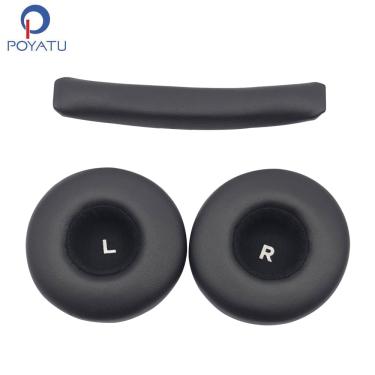 Imagem de POYATU-Couro Ear Pads para Headphone  Earpads  Almofada Substituição Capa Earmuff  fone de ouvido