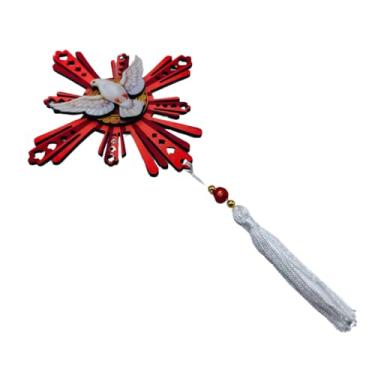 Imagem de Adorno Escapulário de Porta Divino Espírito Santo com Pompom
