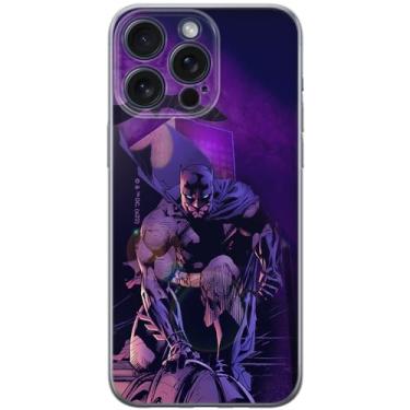 Imagem de ERT GROUP Capa de celular para iPhone 15 PRO MAX Original e oficialmente licenciada DC padrão Batman 072 perfeitamente adaptada à forma do celular, capa feita de TPU