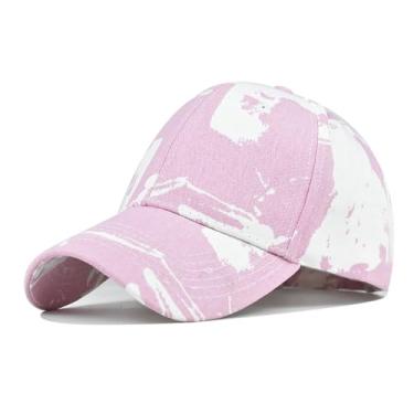 Imagem de HDiGit Boné de beisebol masculino chapéu de sol de algodão moderno tie-dye boné esportivo unissex, rosa, G