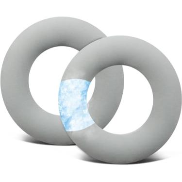 Imagem de SOULWIT Almofadas Auriculares de Gel Refrescante para Beyerdynamic Amiron/Amiron Wireless/T70/T90/T5P/MMX300/TYGR 300R/HS200/HS400/HS800/RSX700, Com Tecido de Seda de Gelo, Espuma Macia - Prata