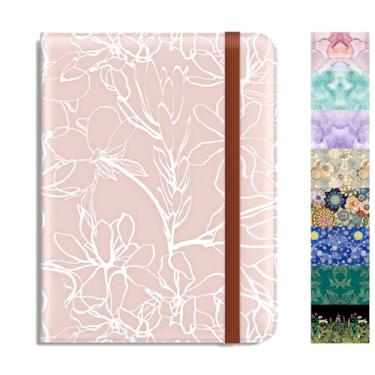 Imagem de Rimilak Porta-passaporte, carteira de passaporte com bloqueio de RFID com janela transparente para passagem aérea, protetor organizador de documentos de viagem de couro para mulheres e homens, Folhas