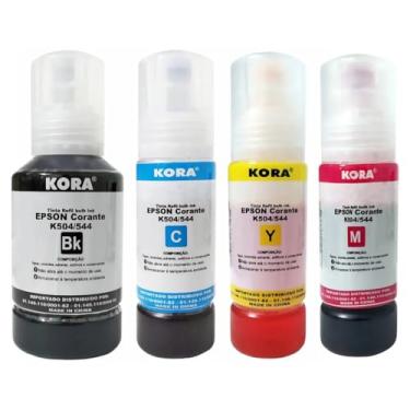 Imagem de Kit 4 Tintas 504/544 Impressora L3110 e outras - Compatível