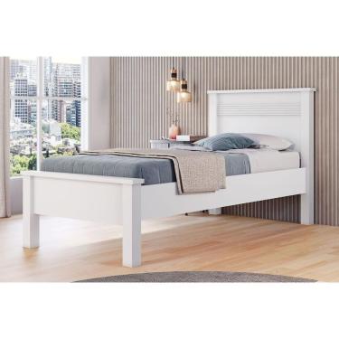 Imagem de Cama Solteiro Barcelona Branco - Conquista