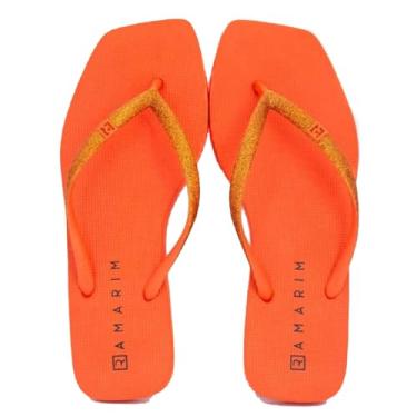 Imagem de Chinelo Ramarim Glitter de Dedo Bico Quadrado - Laranja - 33/34
