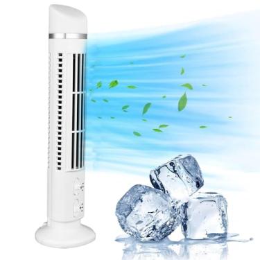 Imagem de Ventilador de Torre Omnibreeze, Ventilador de Torre Sem Lâmina, Ventilador de Mesa de Escritório, Ventilador de Mesa USB Portátil Silencioso Oscilante de 90 Graus Com Luz para