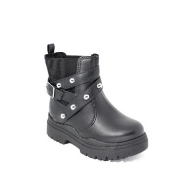 Imagem de Bota Casual Infantil Molekinha Coturno Com Strass