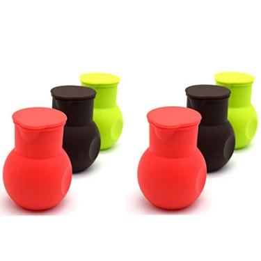 Imagem de DD-life 6 peças de panela de silicone para derreter chocolate, molho de manteiga, leite, micro-ondas, assar, ferramenta (2 verdes, 2 vermelhos, 2 pretos)
