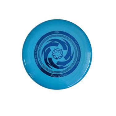 Imagem de ISD TOYS Glow in The Dark Ultimate com disco de frisbee macio de 175 gramas, disco esportivo de 26,7 cm, ótimo para quintal, parque, praia, acampamento, animal de estimação e mais (azul)