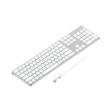 Imagem de Teclado USB com fio de alumínio com teclado numérico para Apple Mac Pro, Mini Mac, iMac, iMac Pro, MacBook Pro/Air