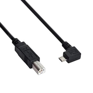 Imagem de CY 30 cm 90 graus ângulo direito micro USB OTG para padrão B tipo impressora scanner disco rígido cabo
