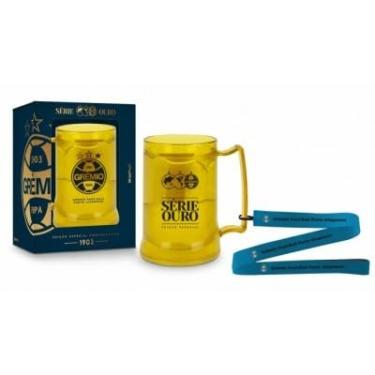 Imagem de Caneca de Gel C/Cordao do Gremio - Série Ouro