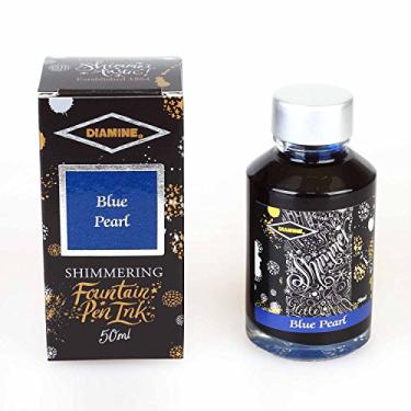 Imagem de Diamine Caneta-tinteiro com tinta engarrafada, 50 ml - Pérola azul cintilante