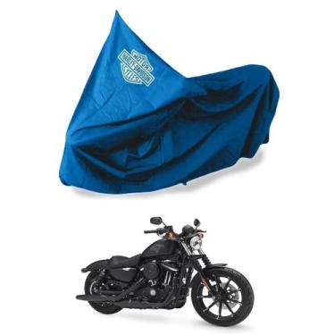 Imagem de Capa Protetora Impermeável Para Moto Harley Davidson - SPTS, Azul-cele