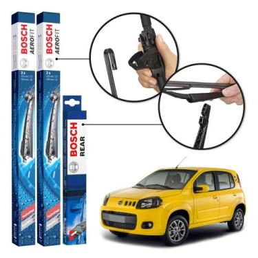 Imagem de Par Palheta Limpador Parabrisa Bosch Dianteiro Traseira Kit C/3, NOVO 