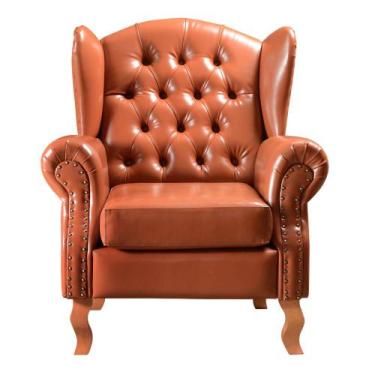 Imagem de Poltrona Imperador Chesterfield Cadeira Decorativa Vintage  - Bella De