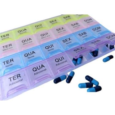 Imagem de Porta Medicamento Comprimido Semanal Mensal Colorida - REME