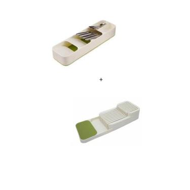 Imagem de Organizador de Facas + talheres para gaveta e armario - KIT ORGANIZADO