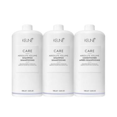 Imagem de Kit Keune Care Absolute Volume Shampoo e Condicionador Litro (3 produt