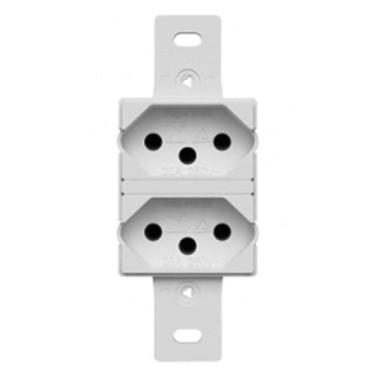 Imagem de Tomada Dupla 20A sem placa Branco Lumibras, Branco