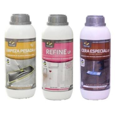 Imagem de Kit pisoclean refine lp + cera especial + limpeza pesada lp