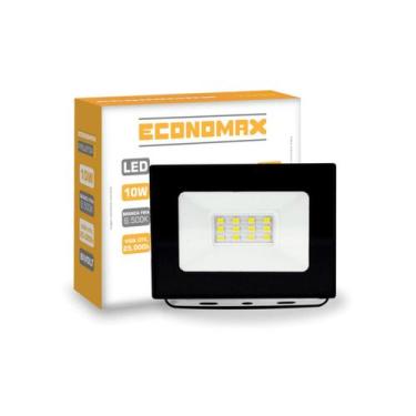 Imagem de Refletor Projetor Led 10w Preto 6500k Biv Economax - Kian - Ol Ilumina