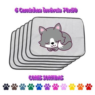 Imagem de 6 Caminhas para Cães e Gatos Dobrável 200 Lavagens 70x50 Cores Sortida
