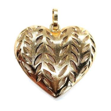 Imagem de Pingente de ouro 18k Coração Estampado - Elegancy Joias