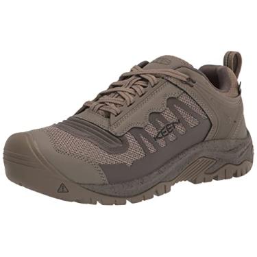 Imagem de KEEN Utility Men's Reno Low Height Soft Toe Flexible Waterproof Athletic Work Shoes, Brindle/Morel, 14