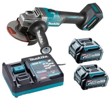 Imagem de Esmerilhadeira Ang 5" 40v XGT GA008 2x Bat 2.5Ah Makita 110v