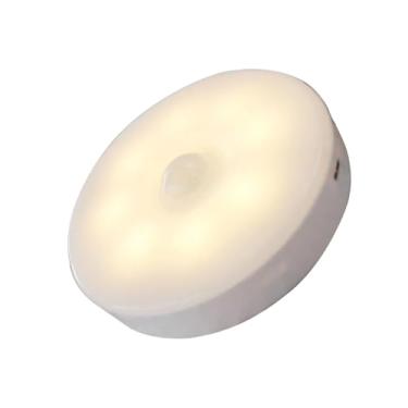 Imagem de 2 Led Para Quarto, Sensor de Presença Lampada Inteligente, Luminaria Led Sem Fio USB Recarregavel de Parede Bebe