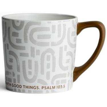 Imagem de DaySpring - Caneca de café de cerâmica He Fills My Life With Good Things, 400 ml, multi