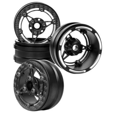 Imagem de hopsupRC Aluminum Wheel Rim 1.9inch Beadlock Wheel Hub Rim for 1/10 Axial SCX10 Pro SCX10 90046 TRX4 RC Crawler.(Hubs-Style-A 4pcs)