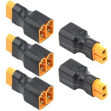 Imagem de WMYCONGCONG 5 peças adaptador sem fio XT60 XT 60 plugue conector paralelo 1-fêmea para 2-macho divisor adaptador para bateria RC Lipo