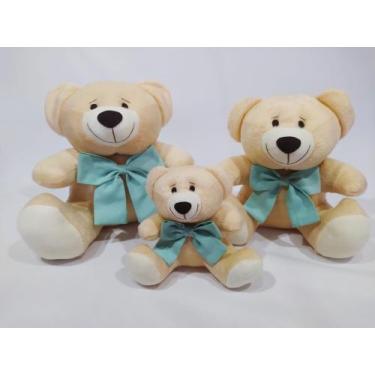 Imagem de Trio De Ursinhos Ted Com Laço Para Nichos 14cm 20cm 25cm - XÚ BABY CON