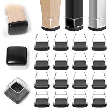 Imagem de MAYZOLOP Controles Deslizantes de Cadeira para Pisos em Carpete, Cadeira Desliza Tapete Deslizante de Móveis Quadrados, Protetores de Perna de Cadeira de Teflon para Carpete, Móveis Deslizam Facilment