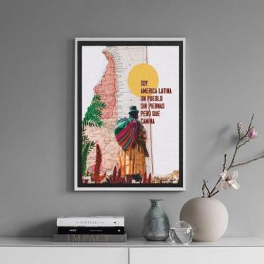 Imagem de Quadro Decorativo Soy Latino Americano 24x18cm - com vidro - Quadros O