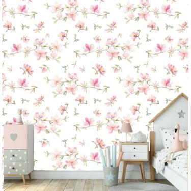 Imagem de Papel De Parede Floral Lindo Delicado Clássico Quarto Sala - Banner Ba